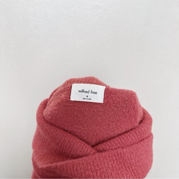 Aritzia Womens Medium Maxwell Hush Knit Chenille Turtleneck Sweater Cider Pink - Picture 10 of 15